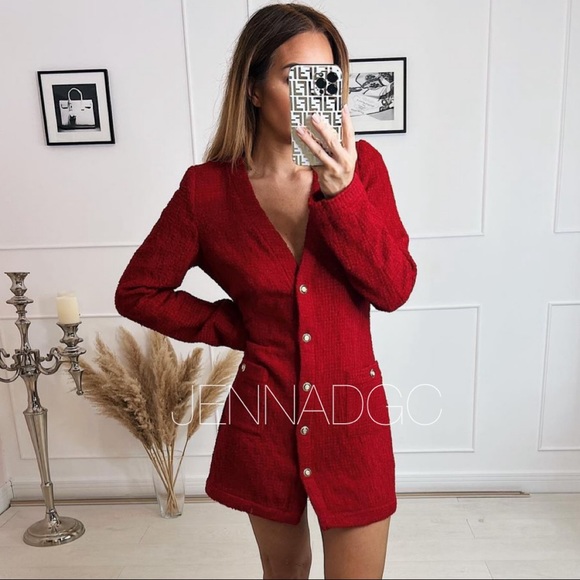 NWT Zara Textured Weave Dress - Picture 7 of 17